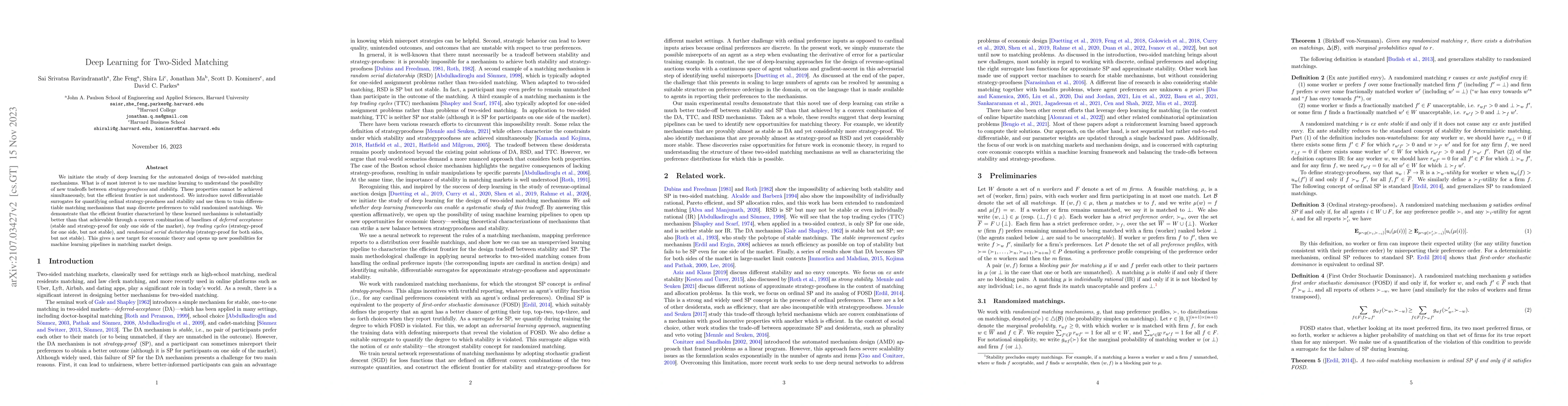 Thumbnail for Deep Learning for Two-Sided Matching