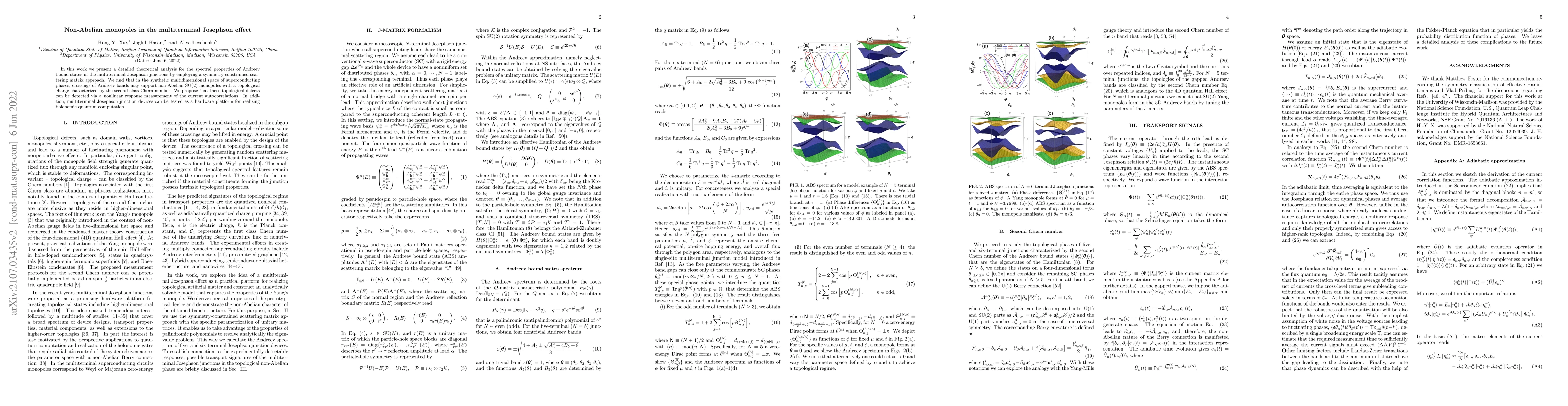 Thumbnail for Non-Abelian monopoles in the multiterminal Josephson effect