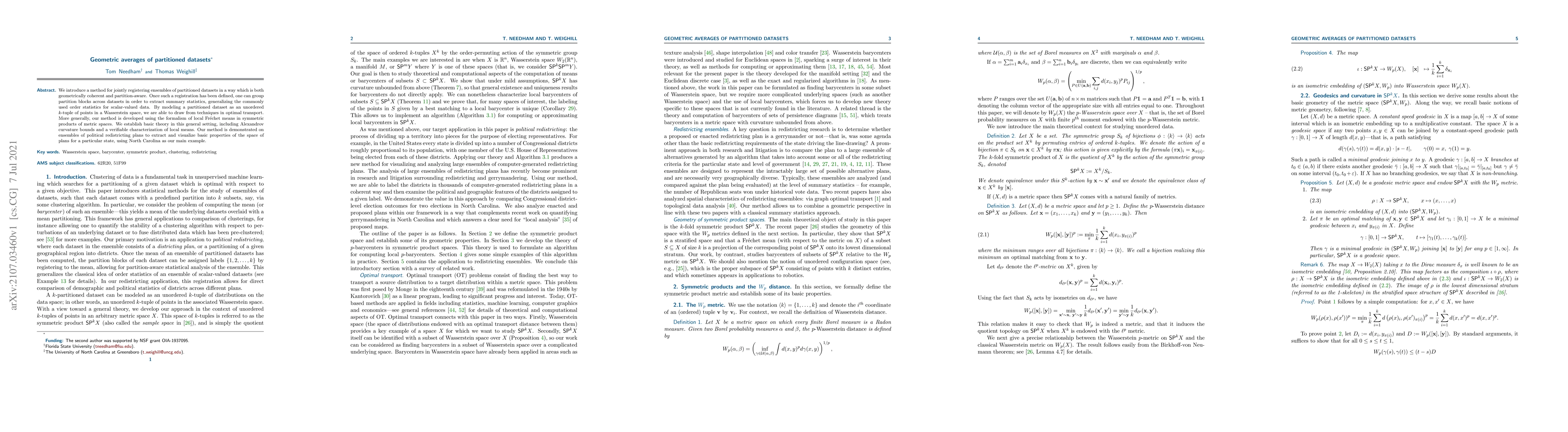 Thumbnail for Geometric averages of partitioned datasets