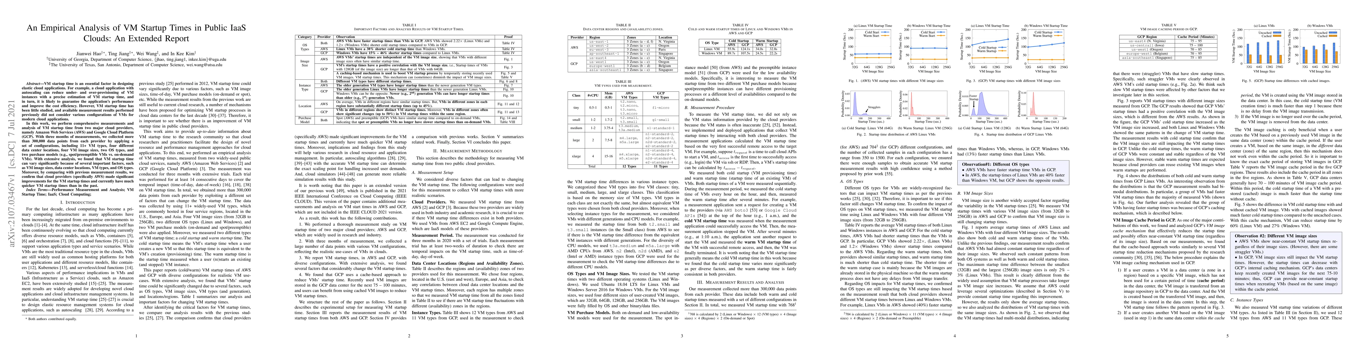 Thumbnail for An Empirical Analysis of VM Startup Times in Public IaaS Clouds: An
  Extended Report