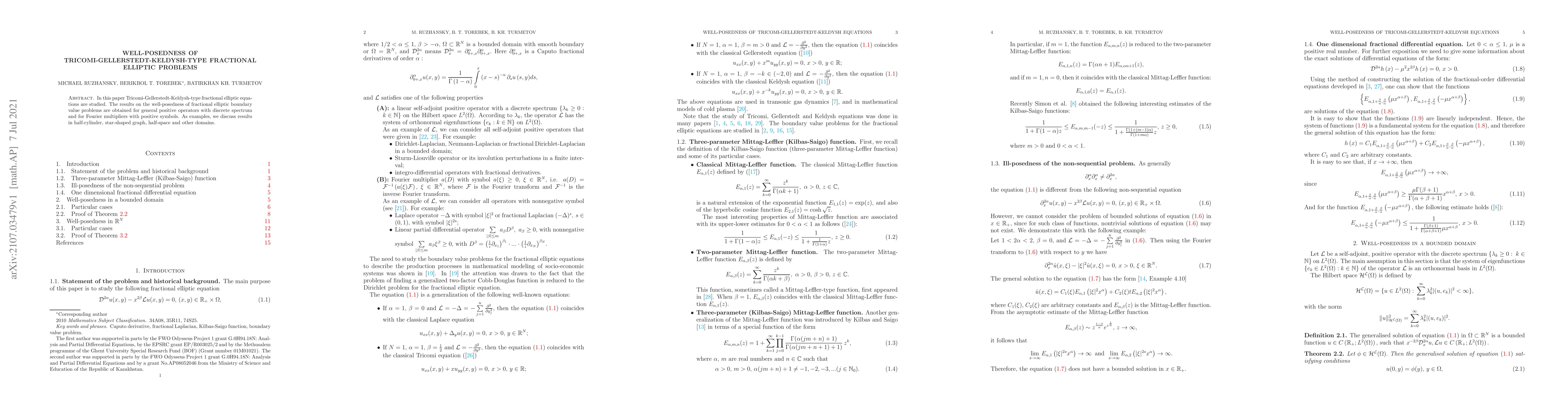 Thumbnail for Well-posedness of Tricomi-Gellerstedt-Keldysh-type fractional elliptic
  problems