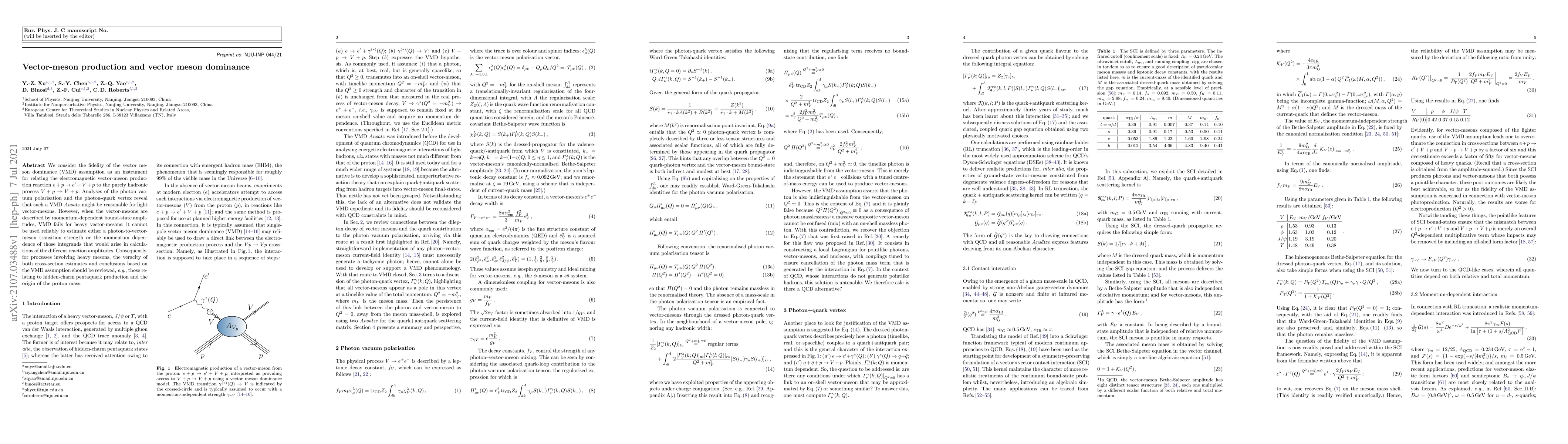 Thumbnail for Vector-meson production and vector meson dominance