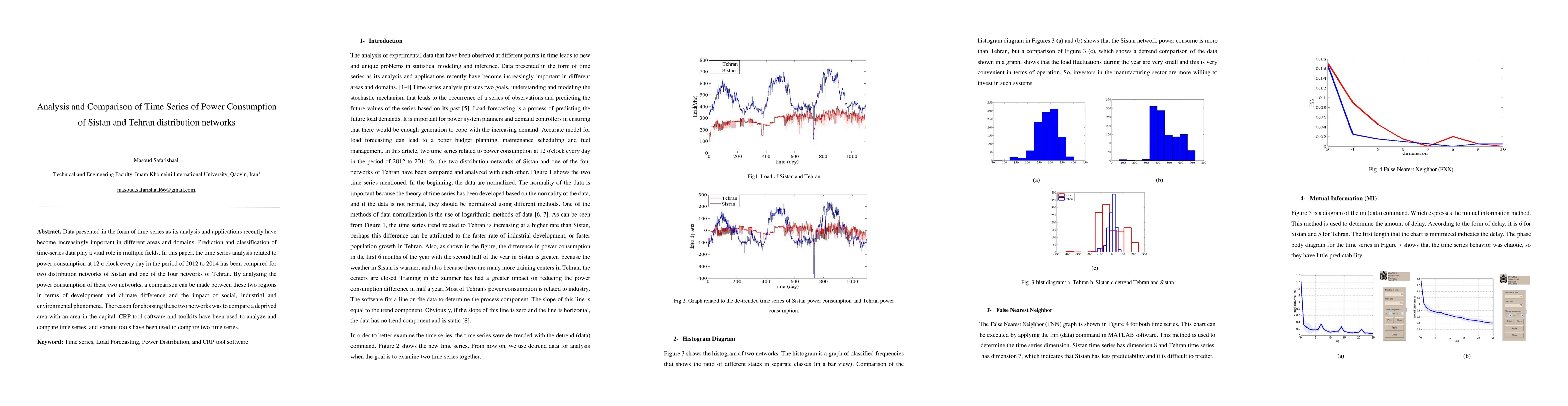 Thumbnail for Analysis and Comparison of Time Series of Power Consumption of Sistan
  and Tehran distribution networks