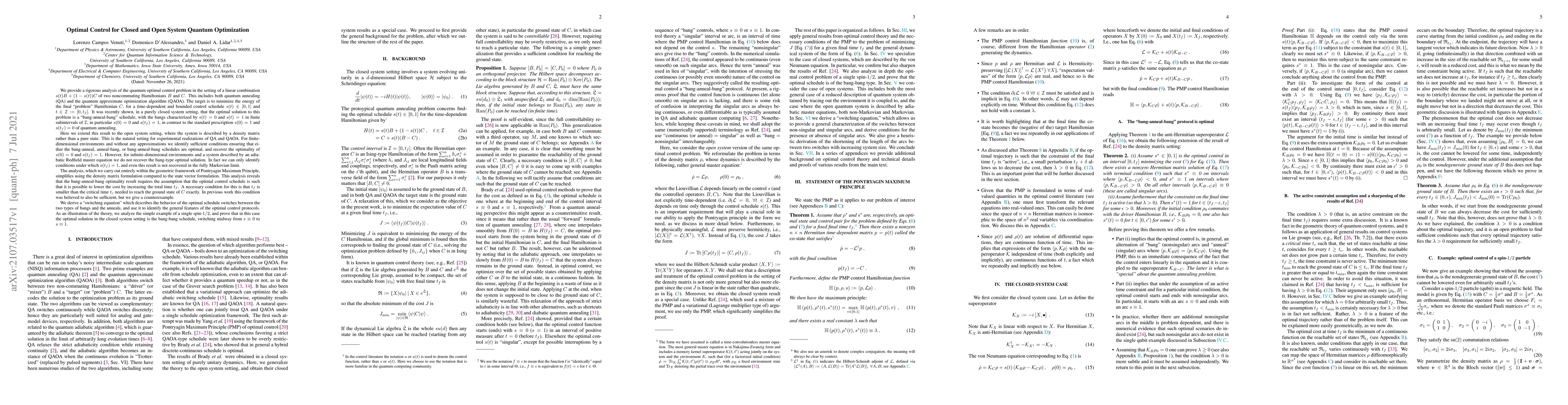 Thumbnail for Optimal Control for Closed and Open System Quantum Optimization