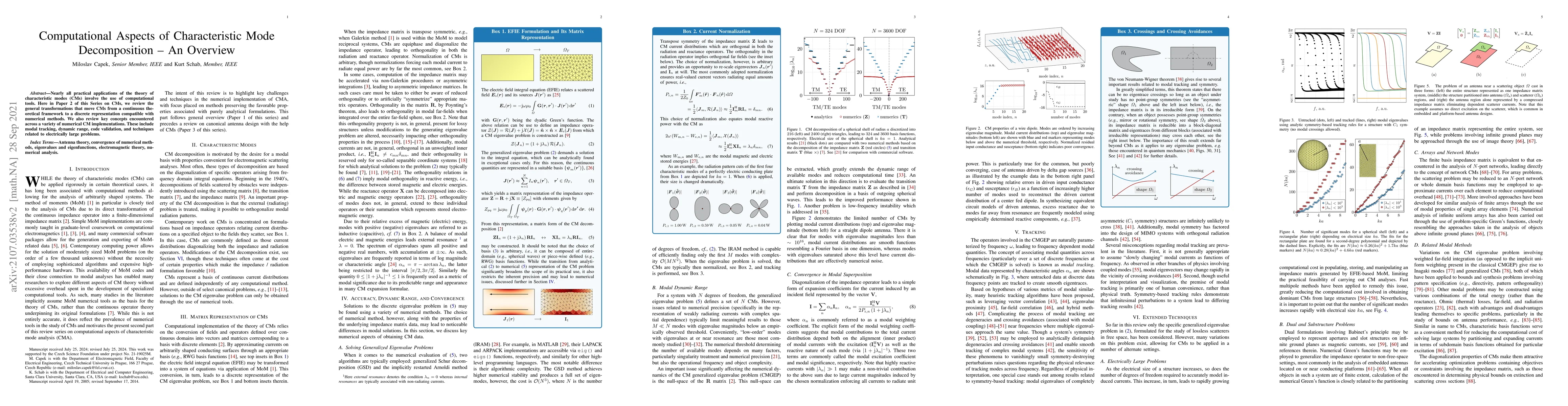 Thumbnail for Computational Aspects of Characteristic Mode Decomposition -- An
  Overview