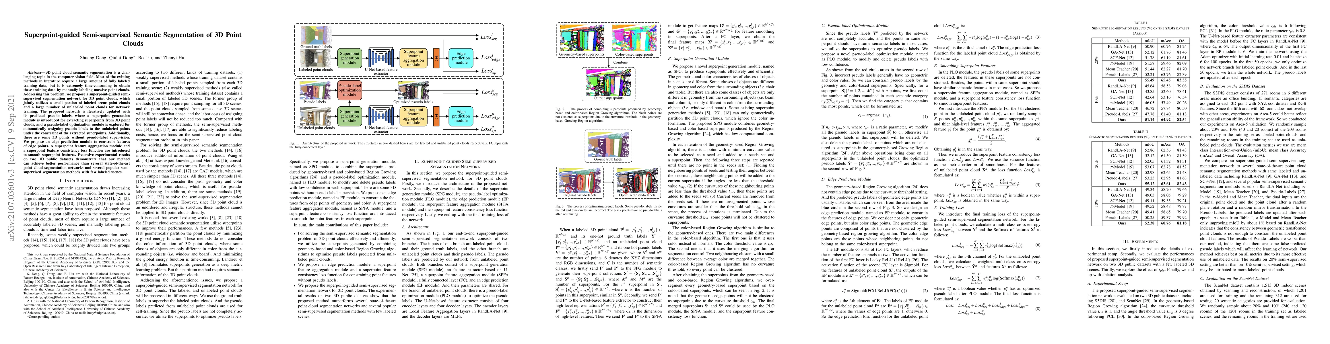Thumbnail for Superpoint-guided Semi-supervised Semantic Segmentation of 3D Point
  Clouds