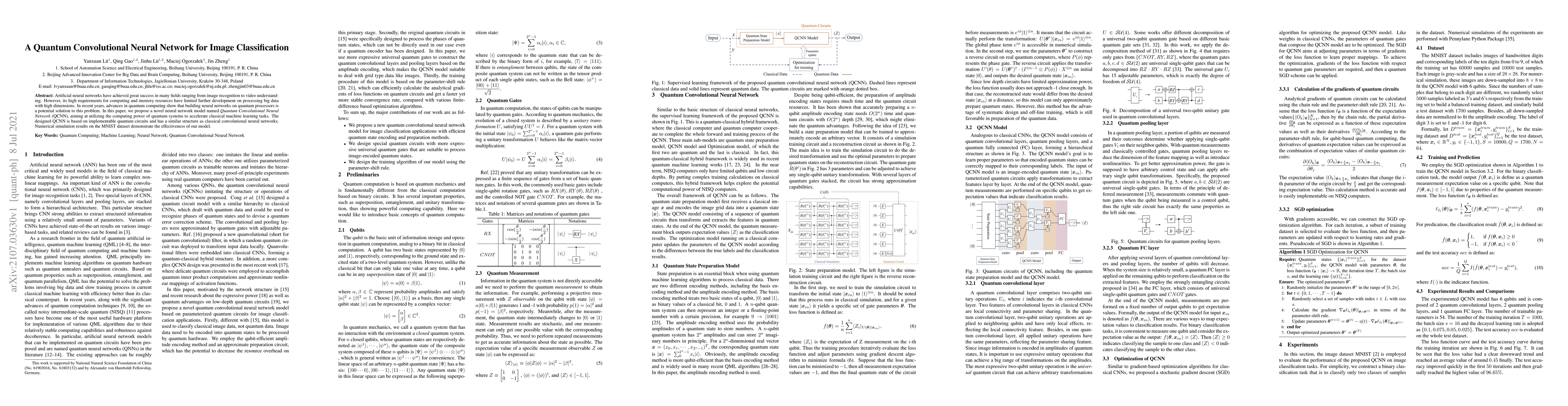 Thumbnail for A Quantum Convolutional Neural Network for Image Classification