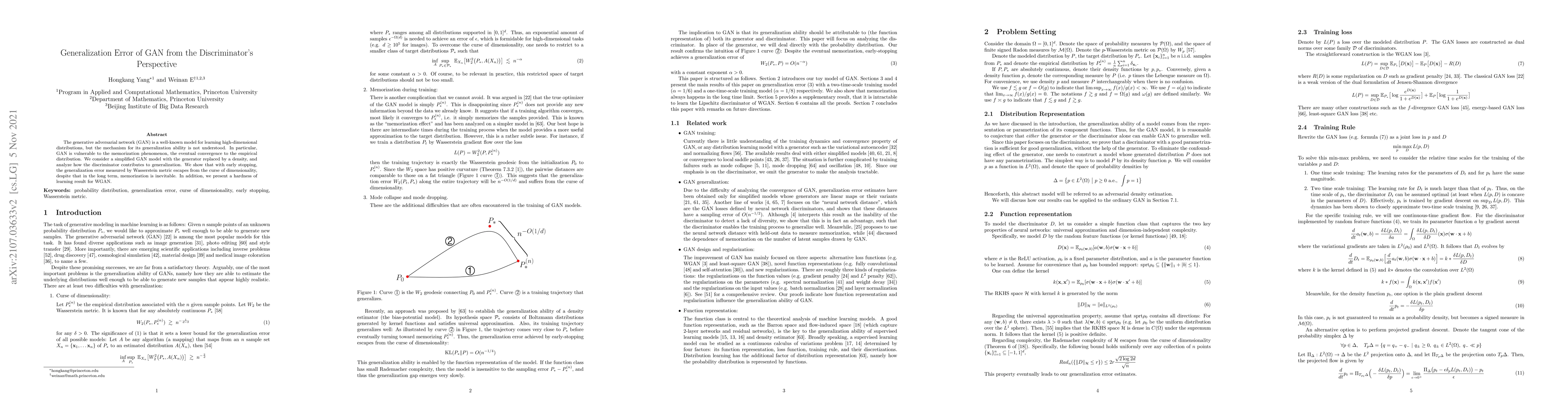 Thumbnail for Generalization Error of GAN from the Discriminator's Perspective