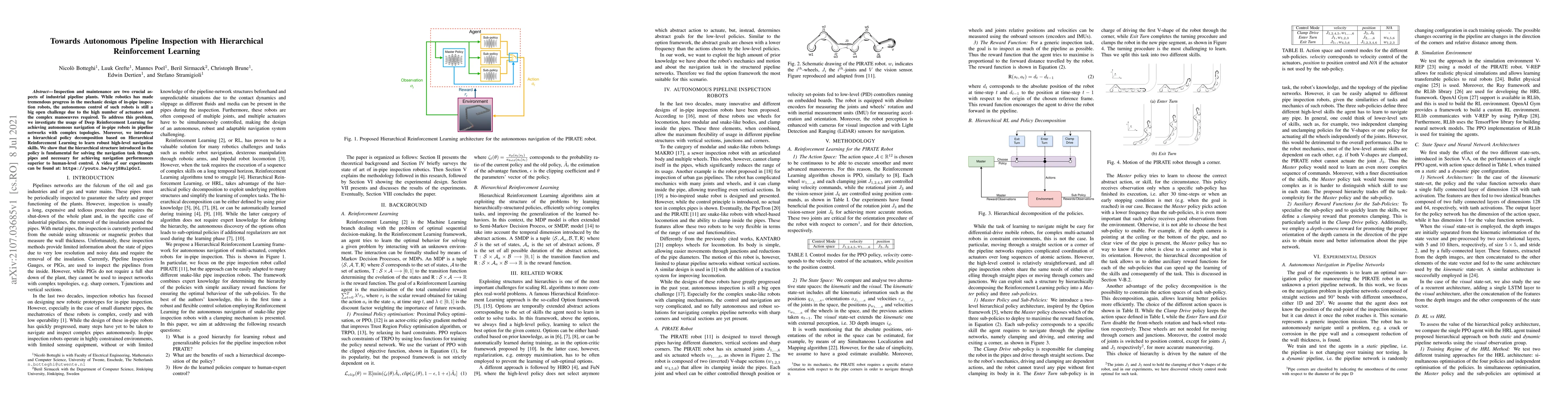 Thumbnail for Towards Autonomous Pipeline Inspection with Hierarchical Reinforcement
  Learning