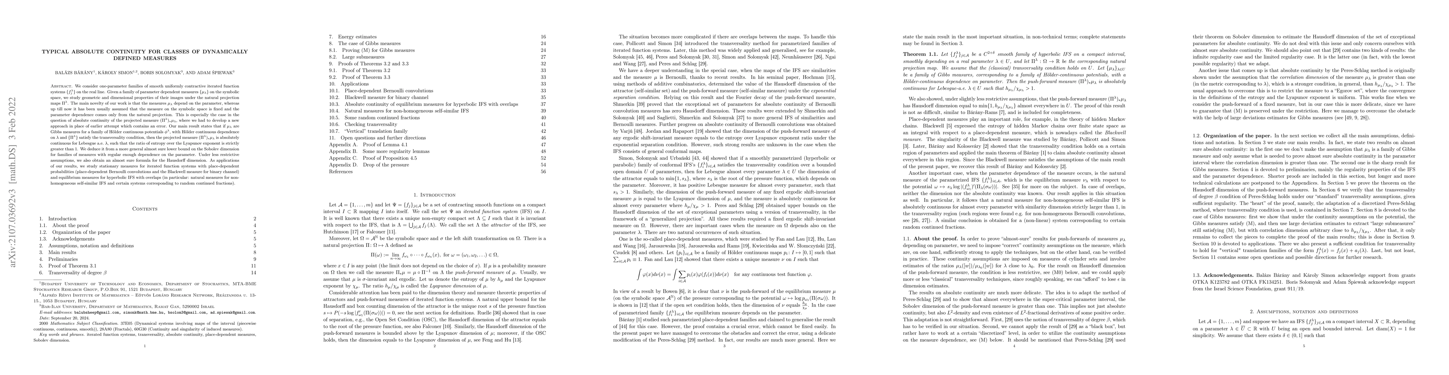 Thumbnail for Typical absolute continuity for classes of dynamically defined measures