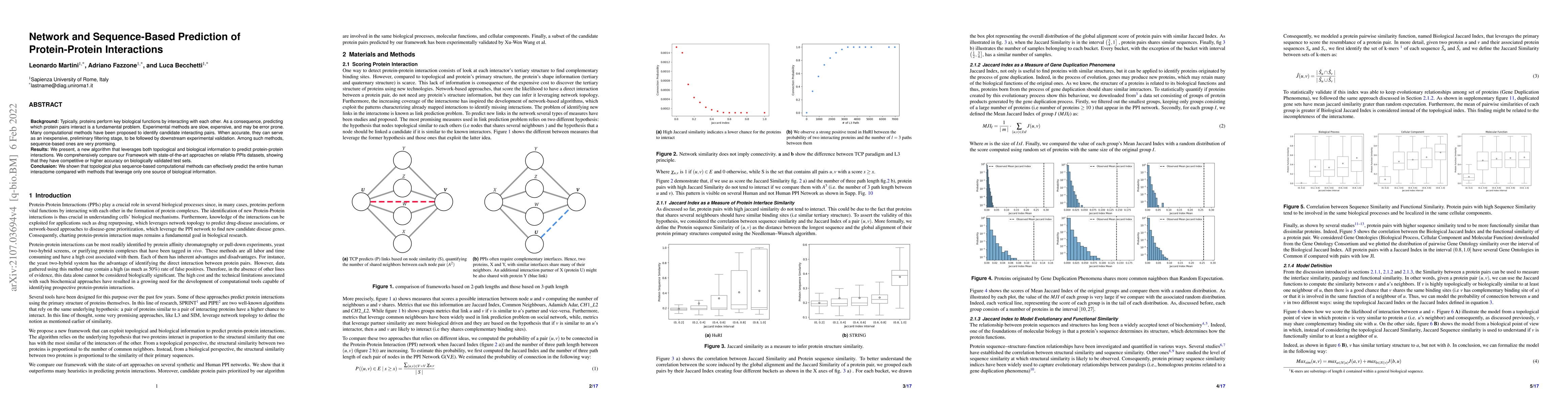 Thumbnail for Network and Sequence-Based Prediction of Protein-Protein Interactions
