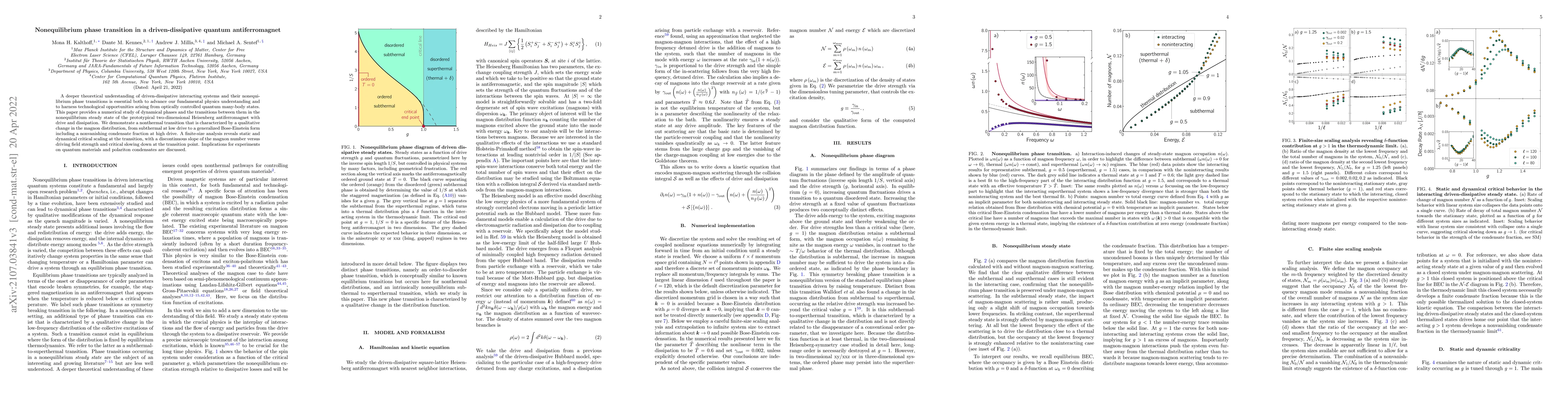 Thumbnail for Nonequilibrium phase transition in a driven-dissipative quantum
  antiferromagnet