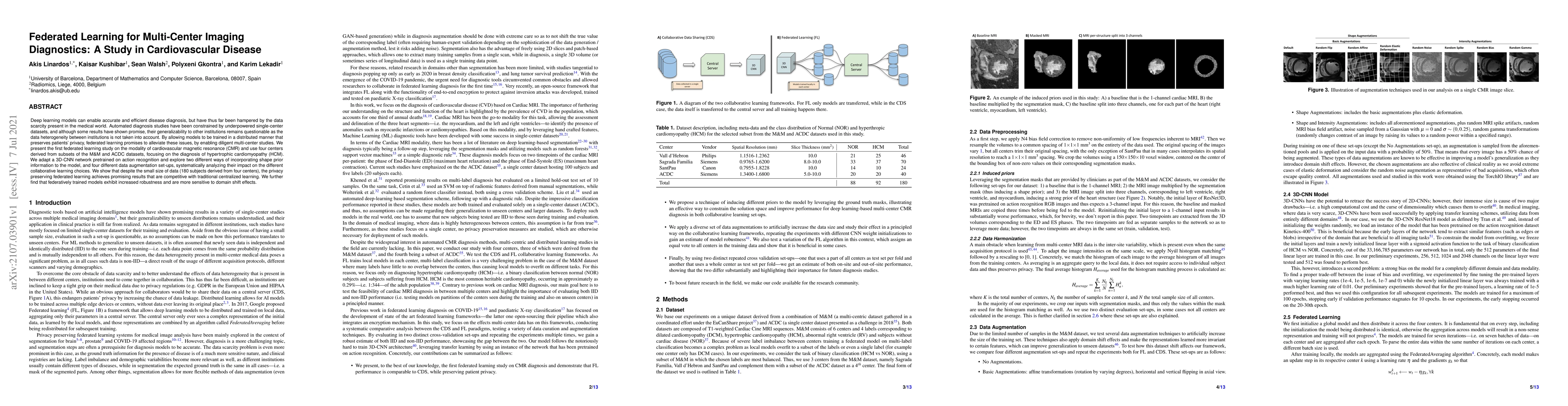 Thumbnail for Federated Learning for Multi-Center Imaging Diagnostics: A Study in
  Cardiovascular Disease