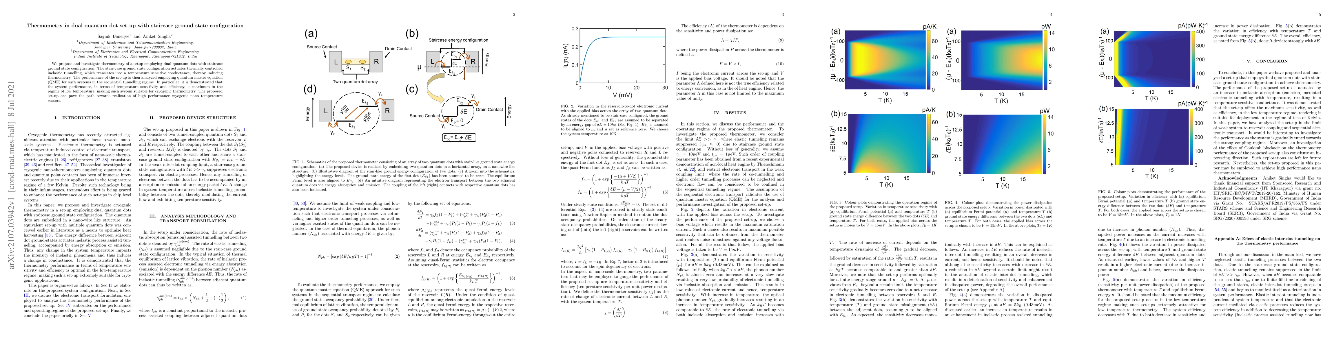Thumbnail for Thermometry in dual quantum dot set-up with staircase ground state
  configuration