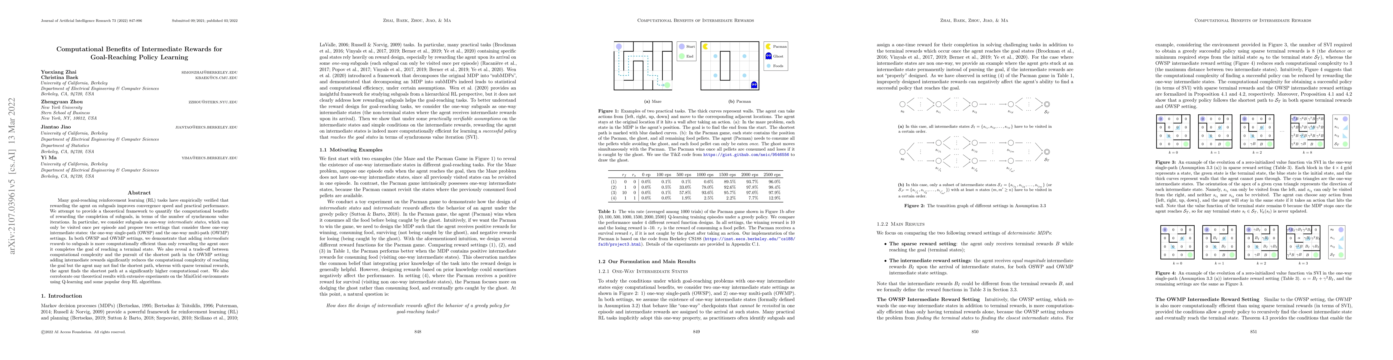 Thumbnail for Computational Benefits of Intermediate Rewards for Goal-Reaching Policy
  Learning