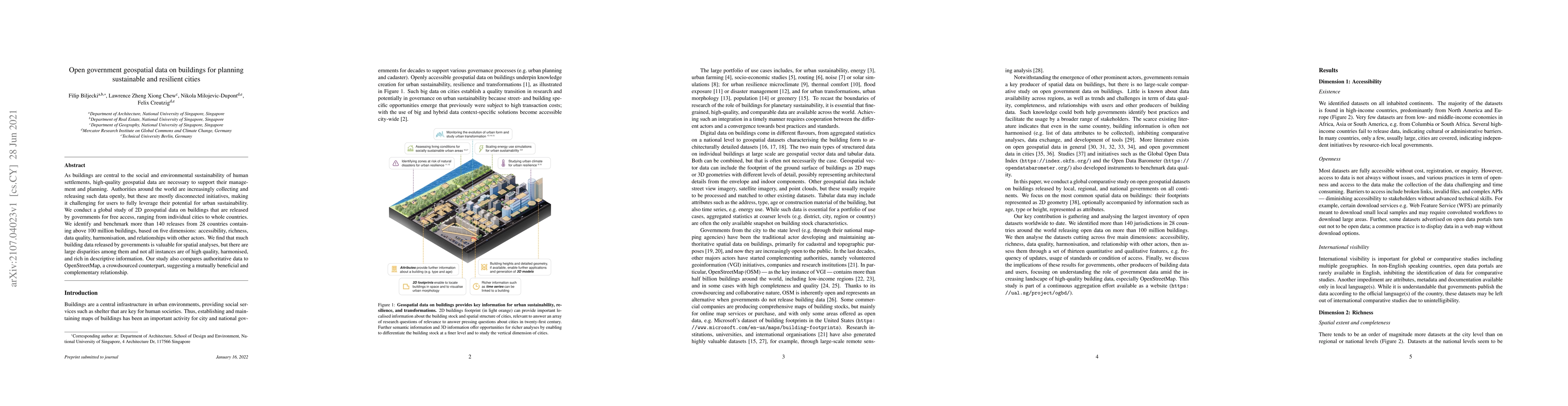 Thumbnail for Open government geospatial data on buildings for planning sustainable
  and resilient cities