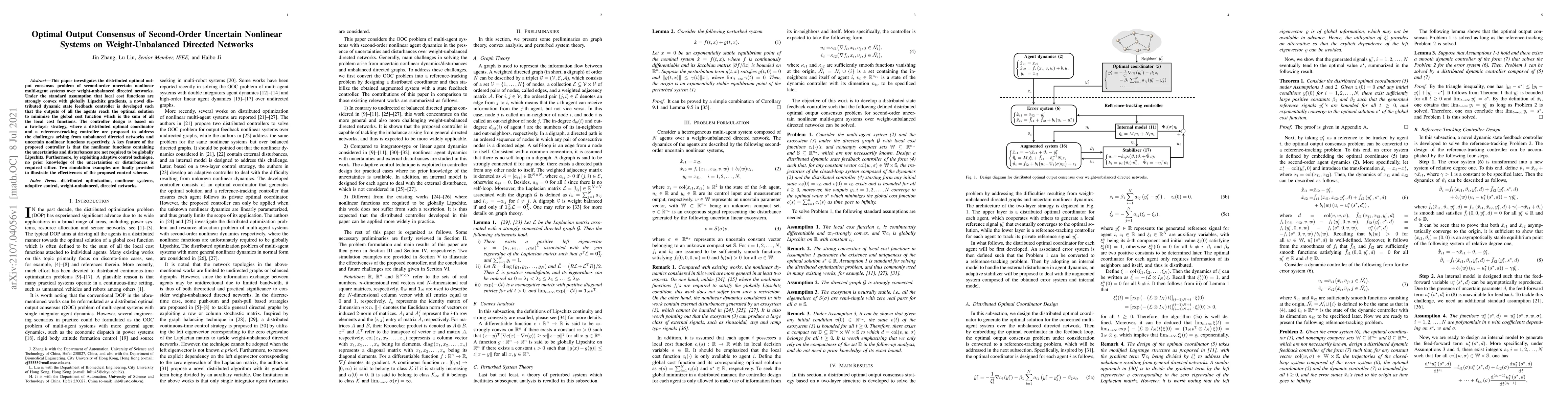 Thumbnail for Optimal Output Consensus of Second-Order Uncertain Nonlinear Systems on
  Weight-Unbalanced Directed Networks