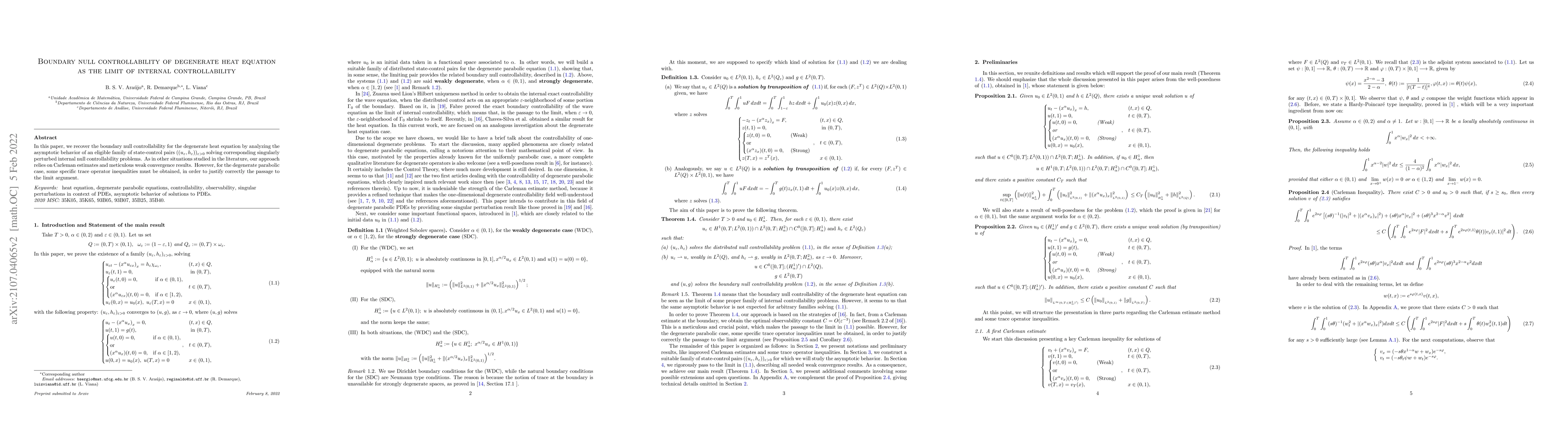 Thumbnail for Boundary null controllability of degenerate heat equation as the limit
  of internal controllability