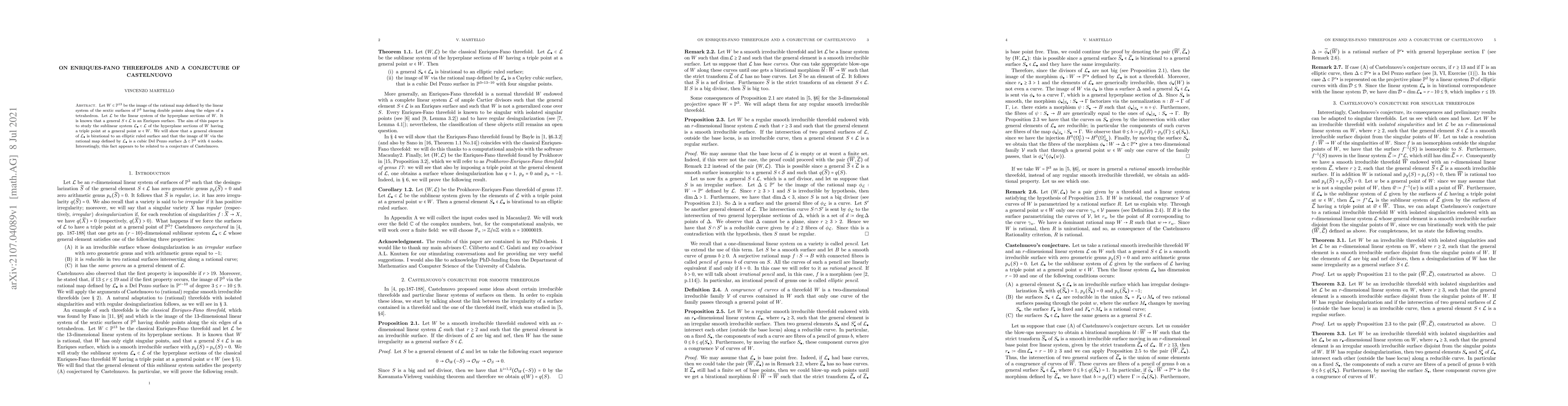 Thumbnail for On Enriques-Fano threefolds and a conjecture of Castelnuovo