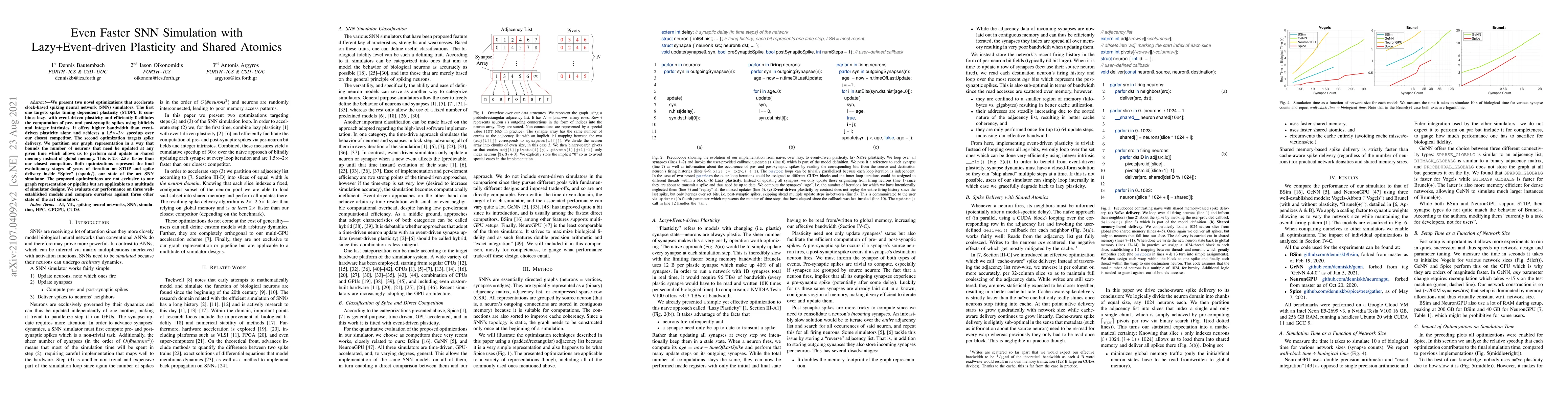 Thumbnail for Even Faster SNN Simulation with Lazy+Event-driven Plasticity and Shared
  Atomics
