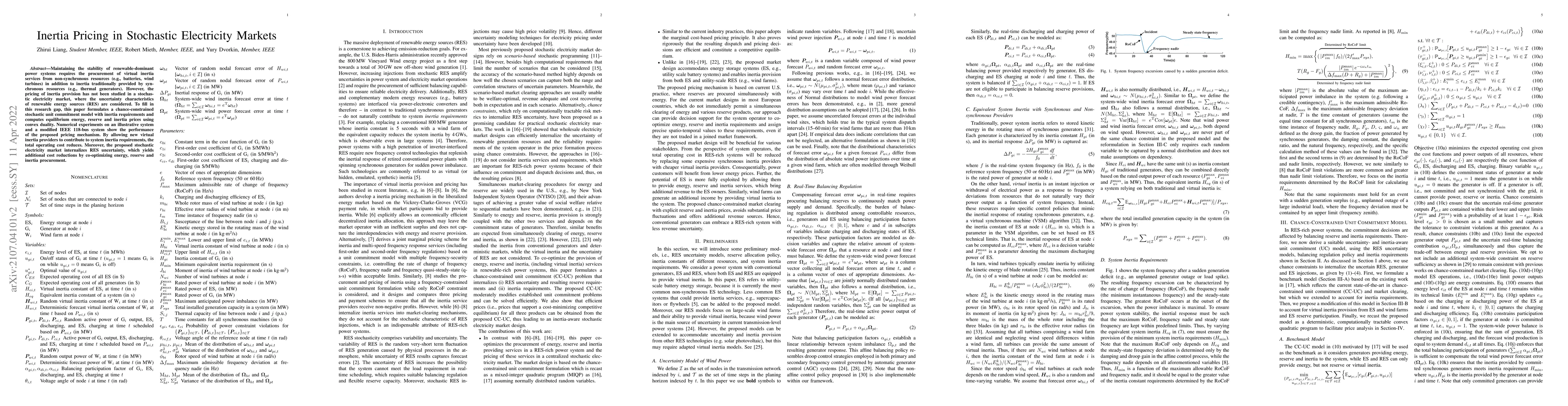 Thumbnail for Inertia Pricing in Stochastic Electricity Markets