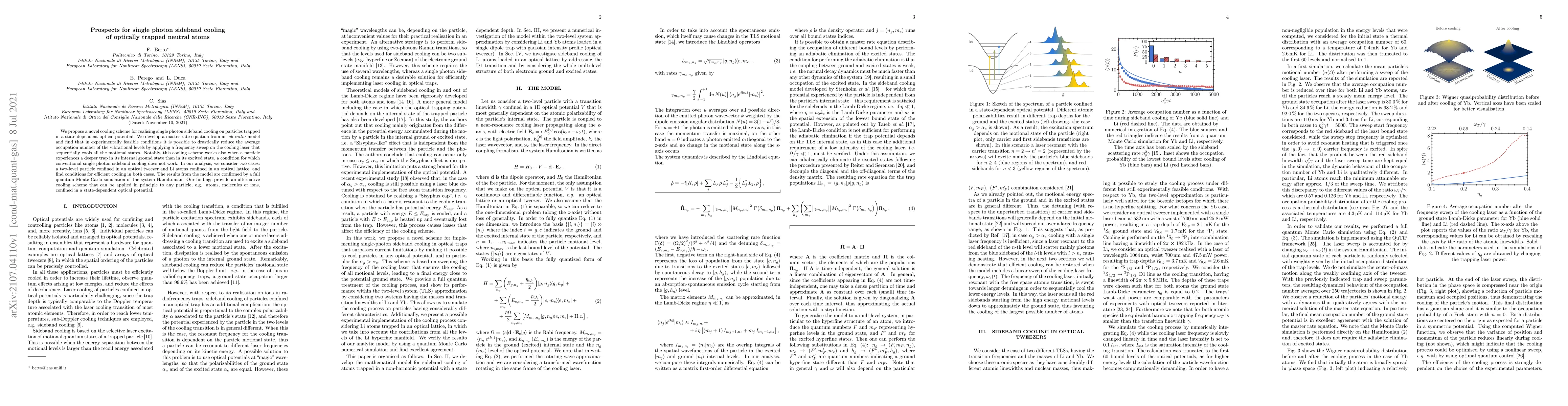 Thumbnail for Prospects for single photon sideband cooling of optically trapped
  neutral atoms