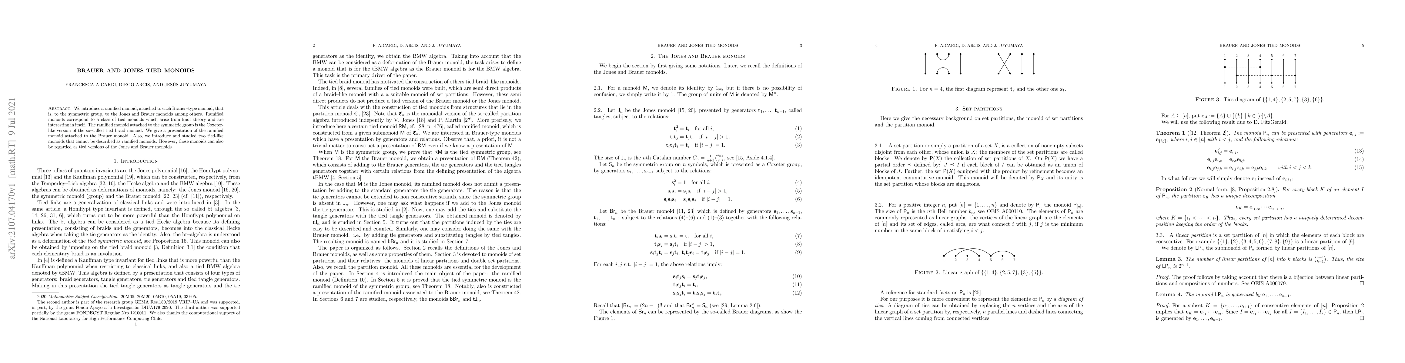 Thumbnail for Brauer and Jones tied monoids