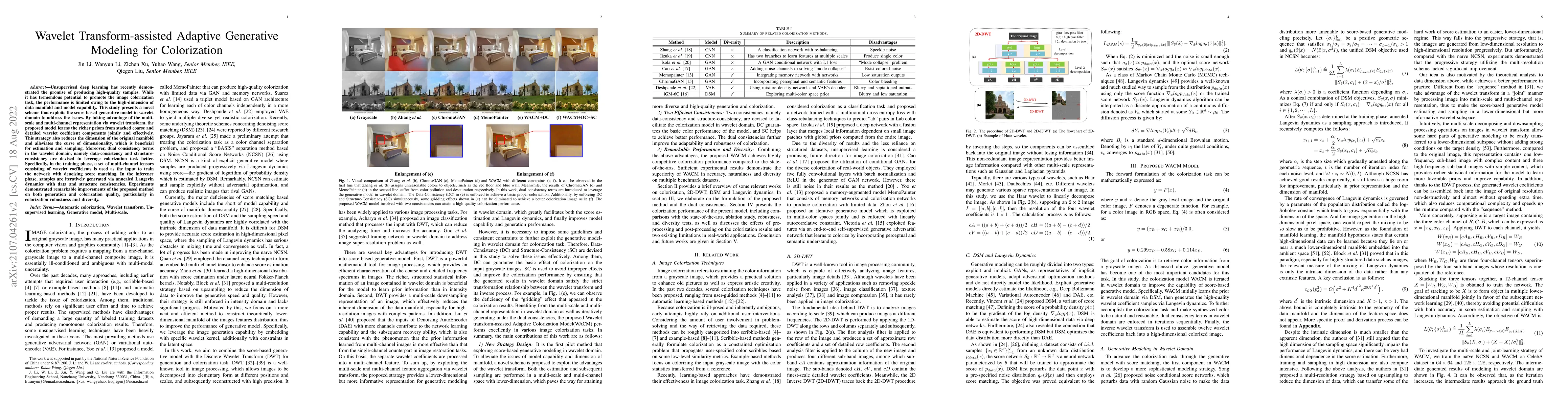 Thumbnail for Wavelet Transform-assisted Adaptive Generative Modeling for Colorization