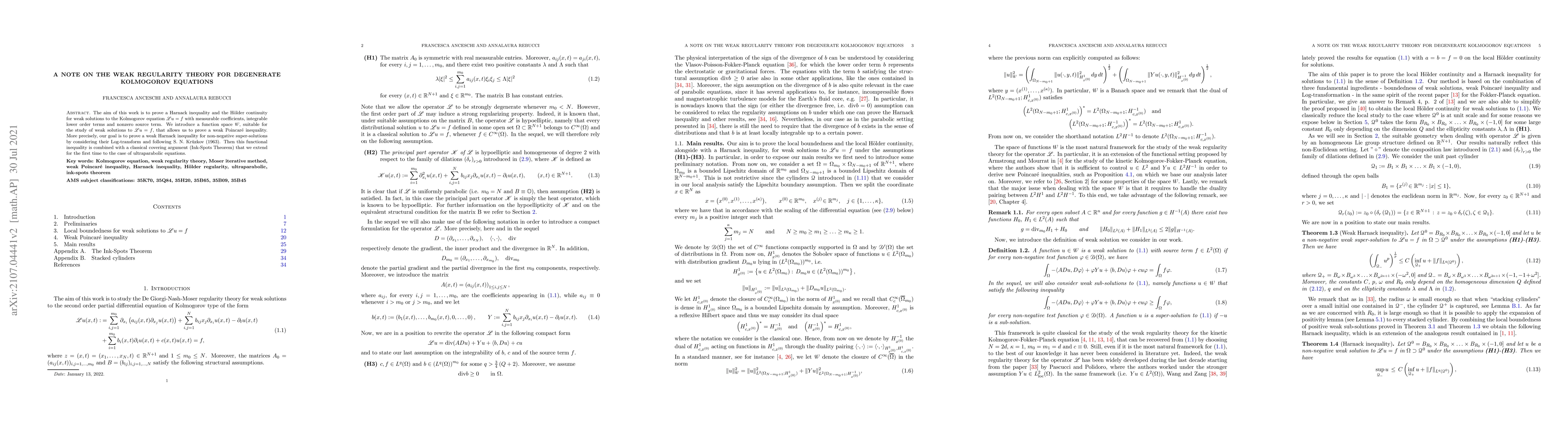 Thumbnail for A note on the weak regularity theory for degenerate Kolmogorov equations
