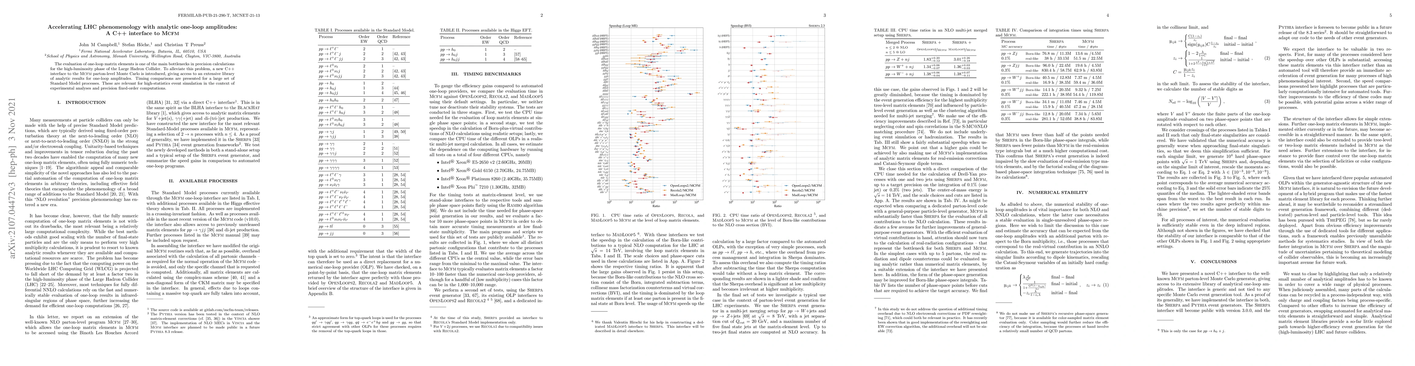 Thumbnail for Accelerating LHC phenomenology with analytic one-loop amplitudes: A C++
  interface to MCFM