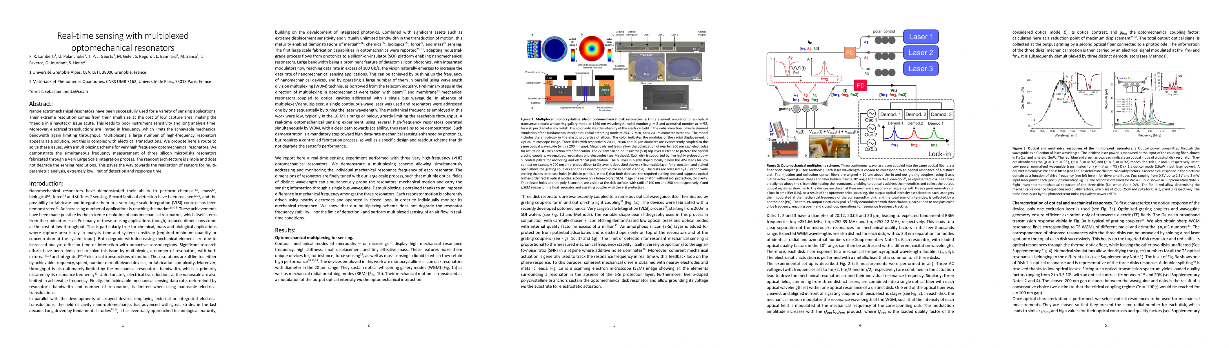 Thumbnail for Real-time sensing with multiplexed optomechanical resonators