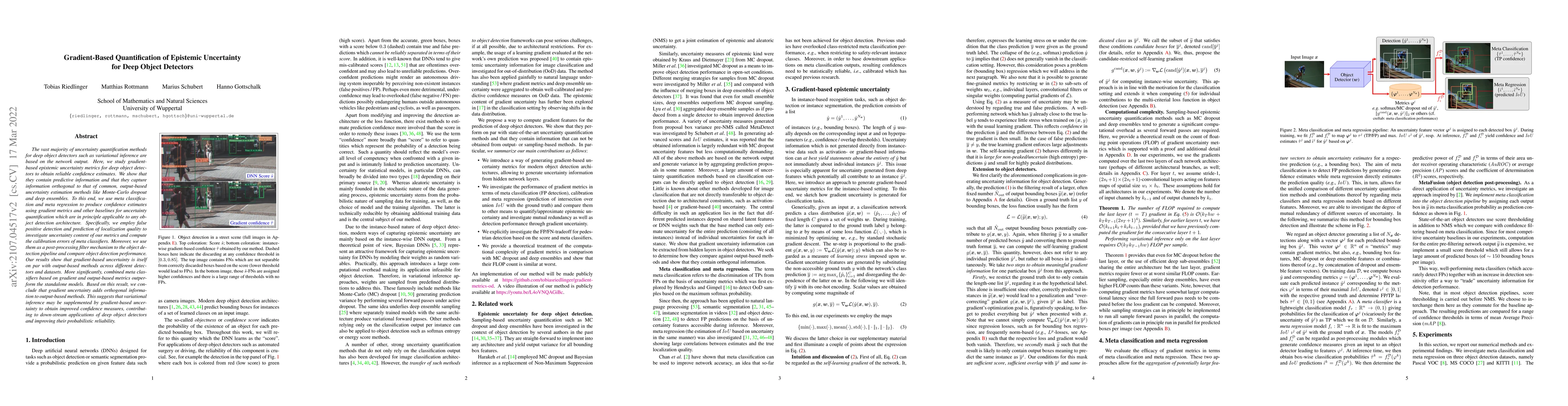 Thumbnail for Gradient-Based Quantification of Epistemic Uncertainty for Deep Object
  Detectors