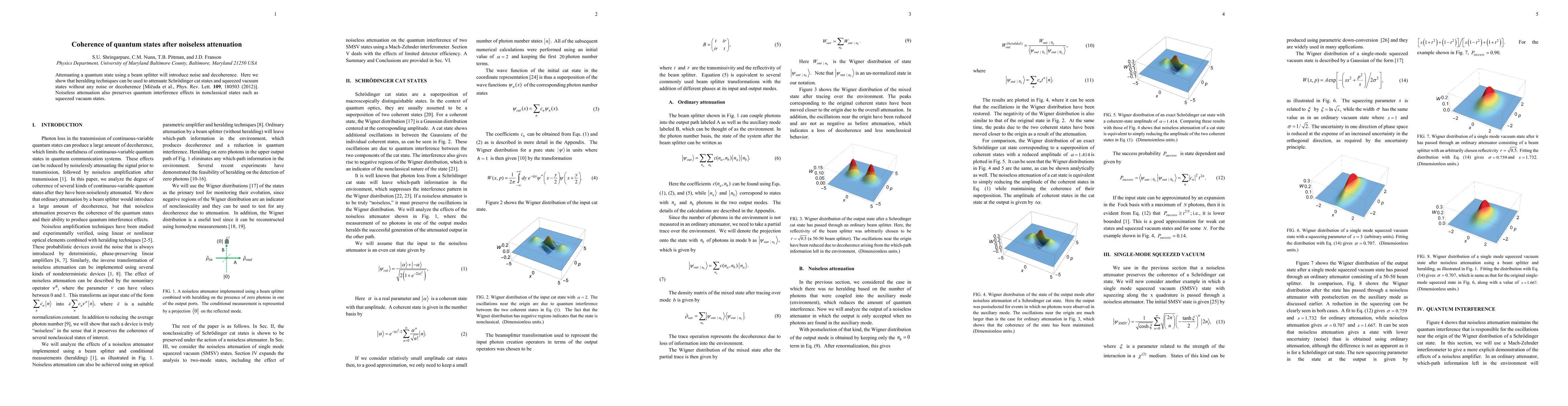 Thumbnail for Coherence of Quantum States after Noiseless Attenuation