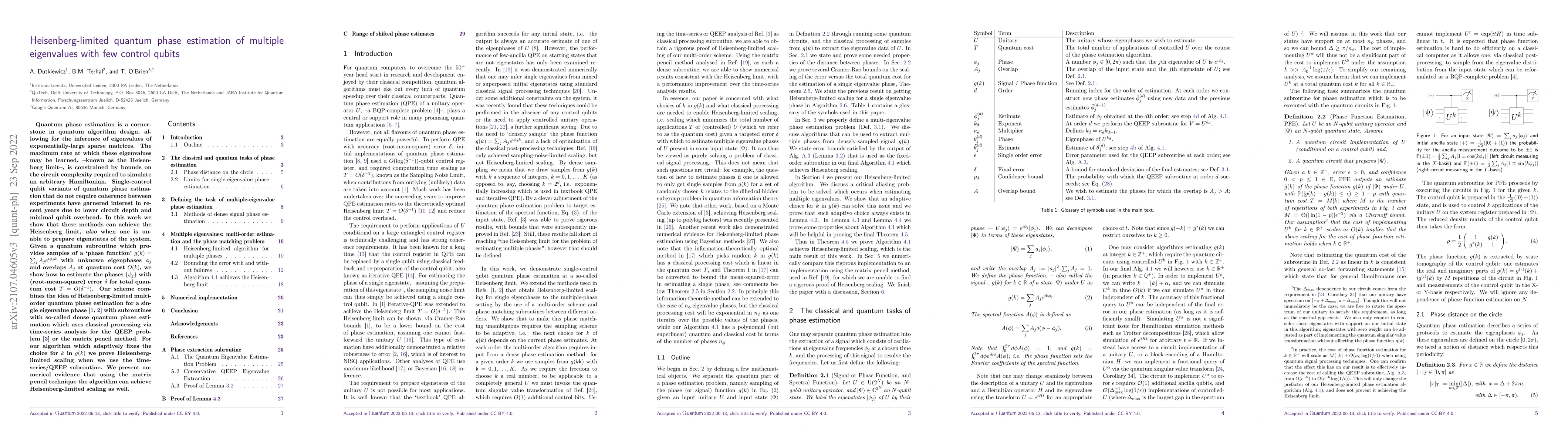 Thumbnail for Heisenberg-limited quantum phase estimation of multiple eigenvalues with
  few control qubits