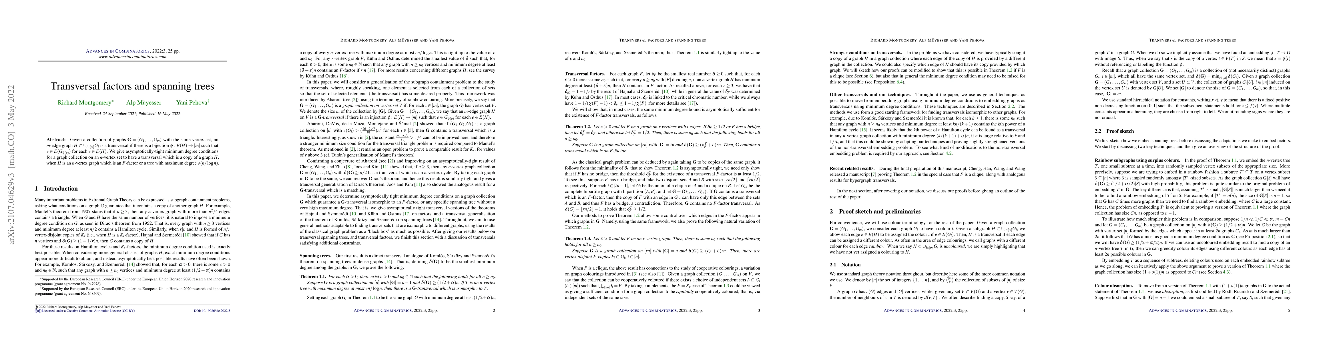 Thumbnail for Transversal factors and spanning trees