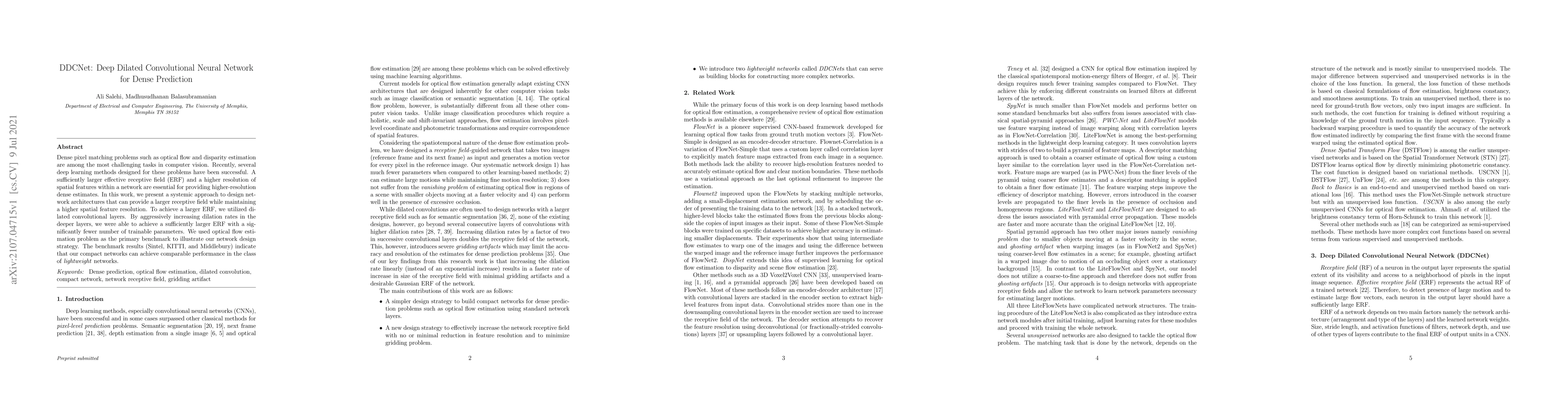 Thumbnail for DDCNet: Deep Dilated Convolutional Neural Network for Dense Prediction