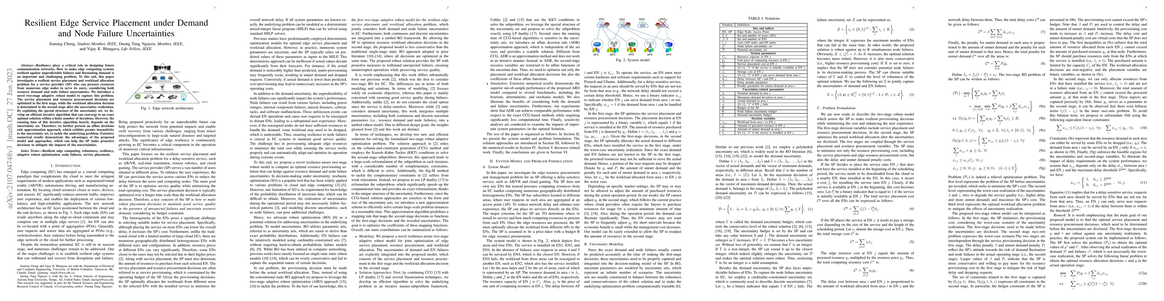 Thumbnail for Resilient Edge Service Placement under Demand and Node Failure
  Uncertainties