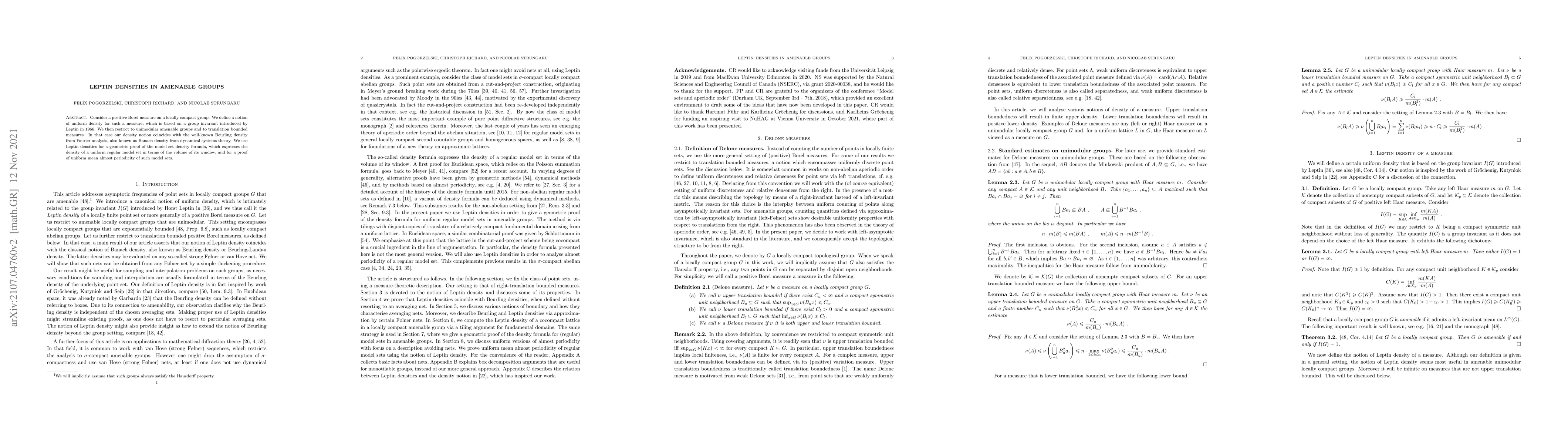 Thumbnail for Leptin densities in amenable groups