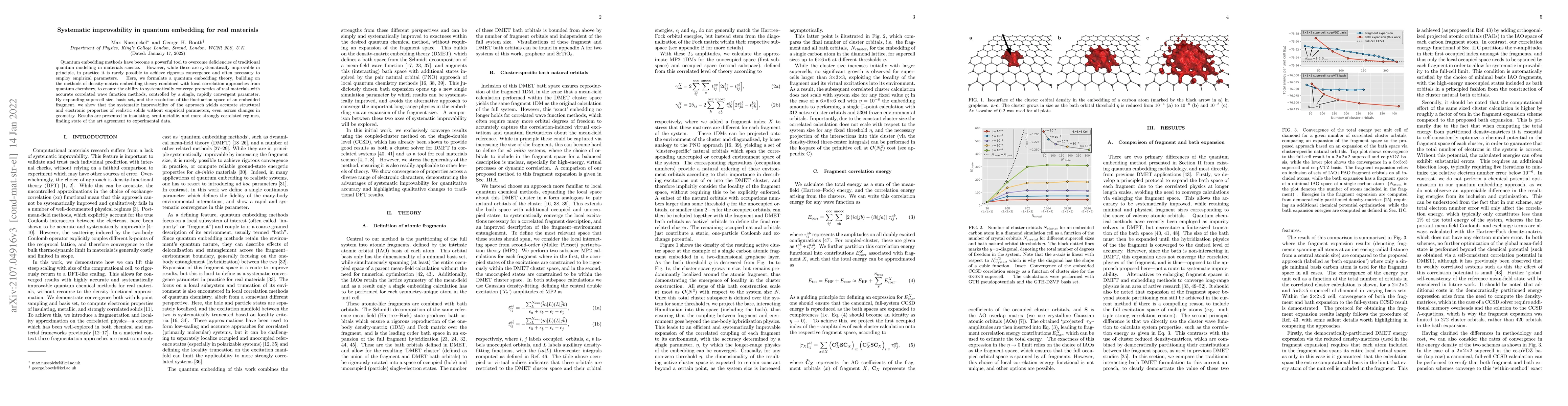 Thumbnail for Systematic improvability in quantum embedding for real materials
