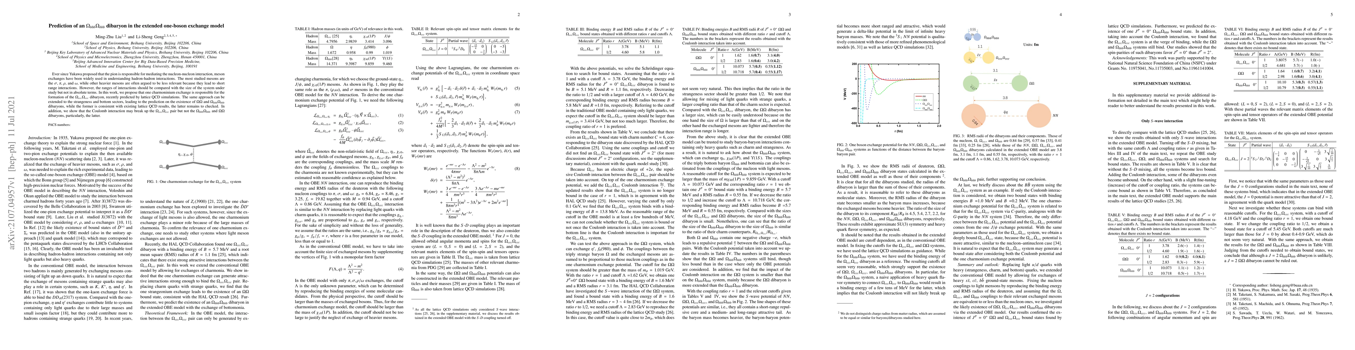 Thumbnail for Prediction of an $\Omega_{bbb}\Omega_{bbb}$ dibaryon in the extended
  one-boson exchange model