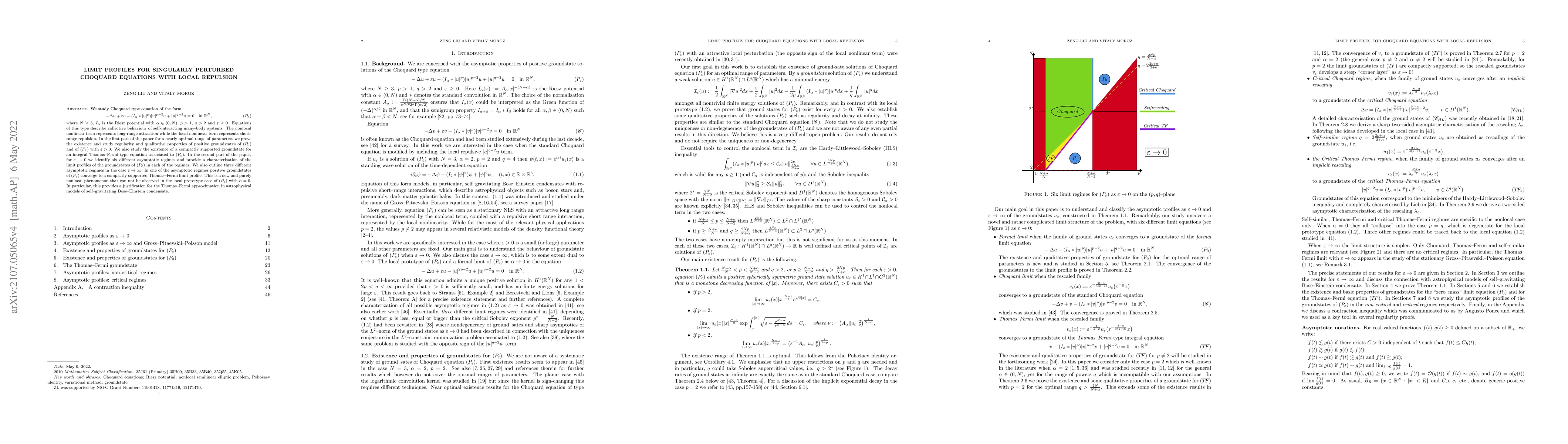 Thumbnail for Limit profiles for singularly perturbed Choquard equations with local
  repulsion