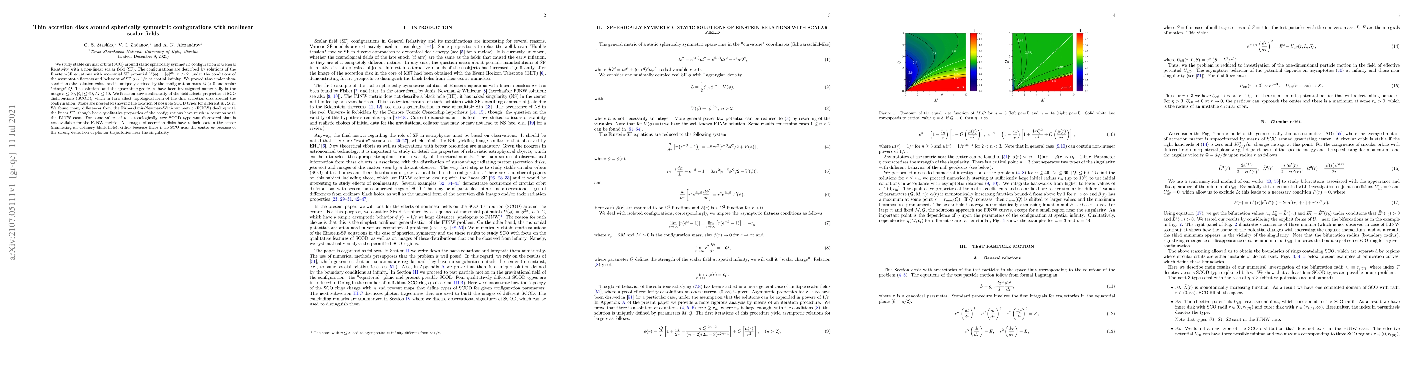 Thumbnail for Thin accretion discs around spherically symmetric configurations with
  nonlinear scalar fields