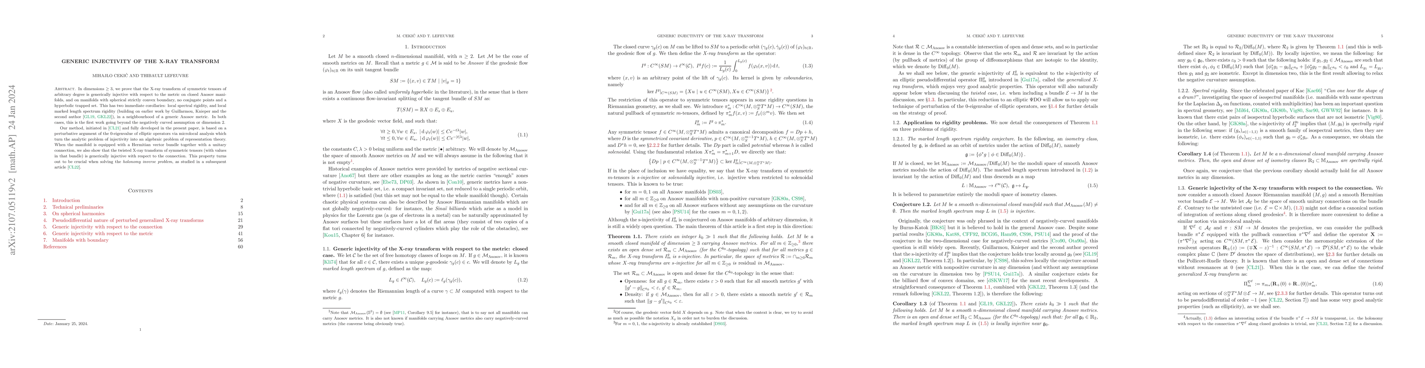 Thumbnail for Generic injectivity of the X-ray transform