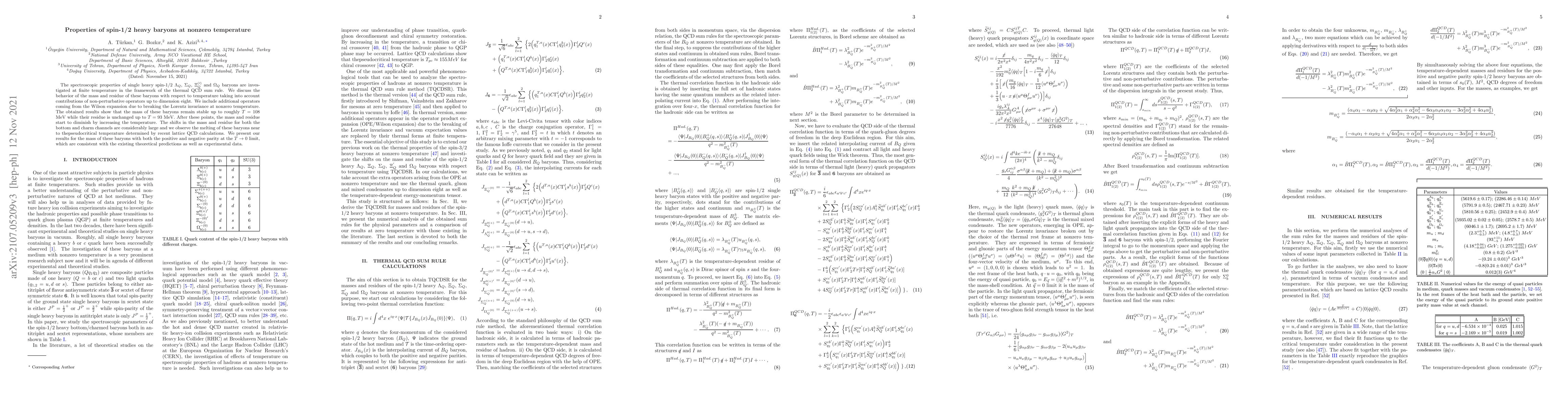 Thumbnail for Properties of spin-1/2 heavy baryons at nonzero temperature