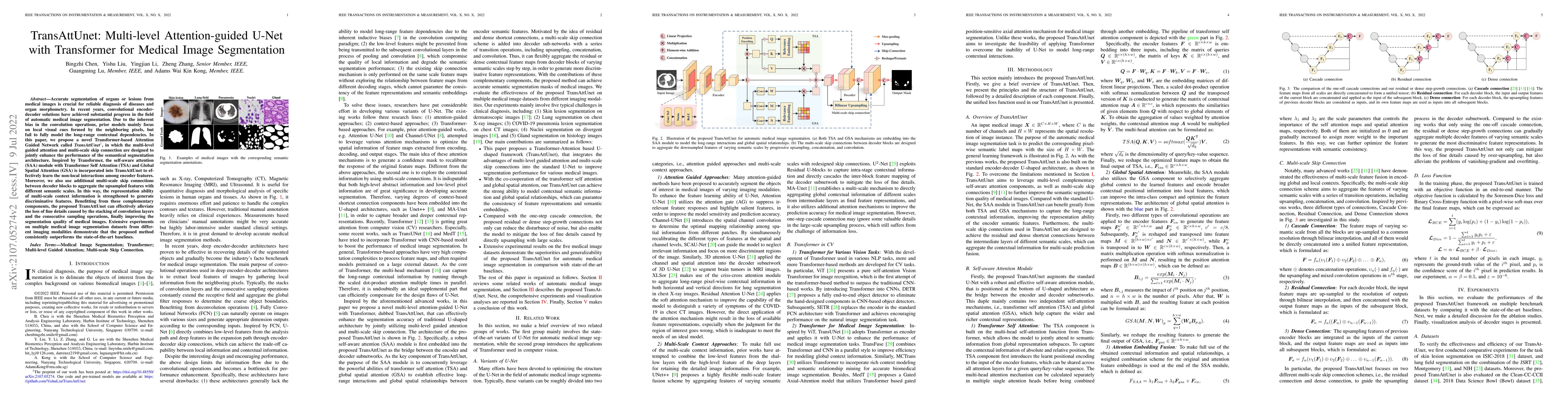 Thumbnail for TransAttUnet: Multi-level Attention-guided U-Net with Transformer for
  Medical Image Segmentation
