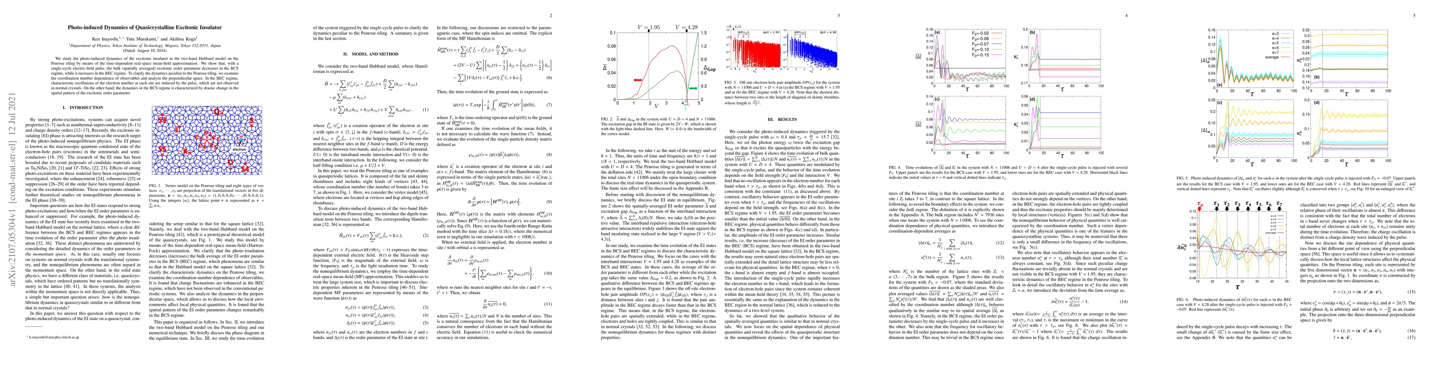 Thumbnail for Photo-induced Dynamics of Quasicrystalline Excitonic Insulator