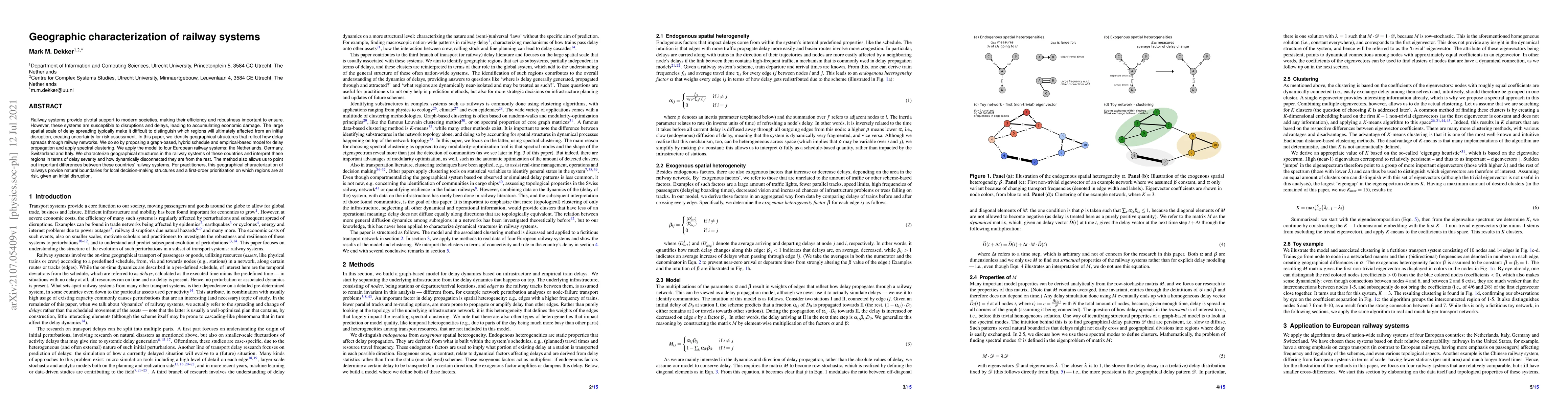 Thumbnail for Geographic characterization of railway systems