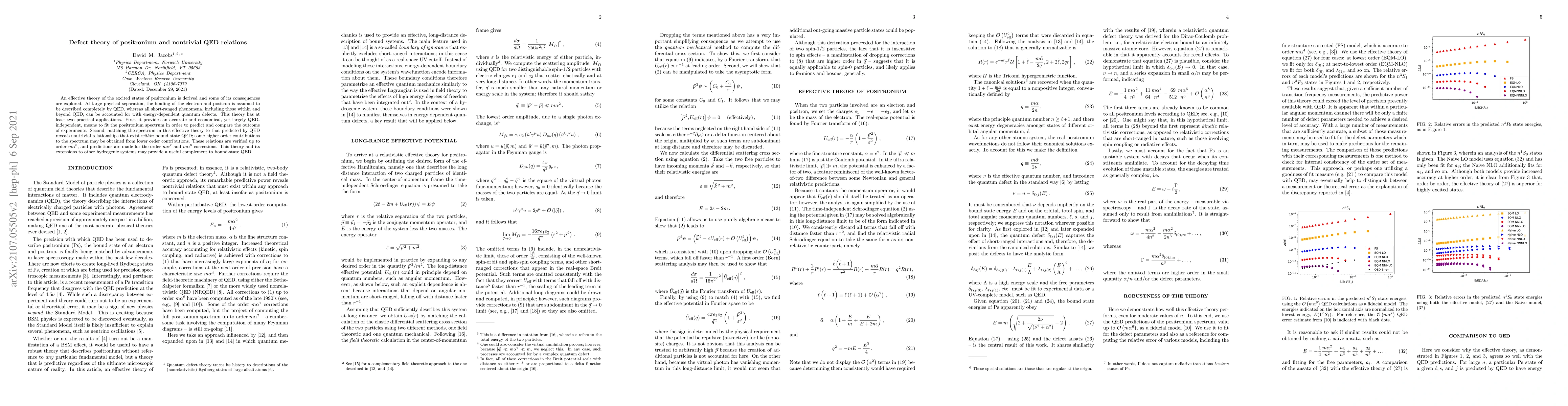 Thumbnail for Defect Theory of Positronium and Nontrivial QED Relations