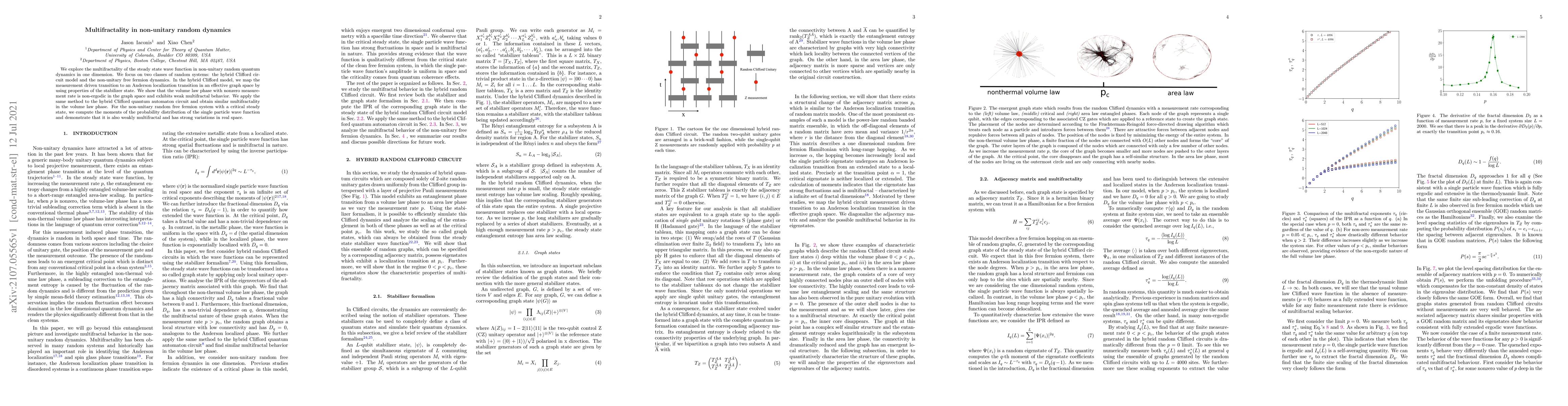 Thumbnail for Multifractality in non-unitary random dynamics