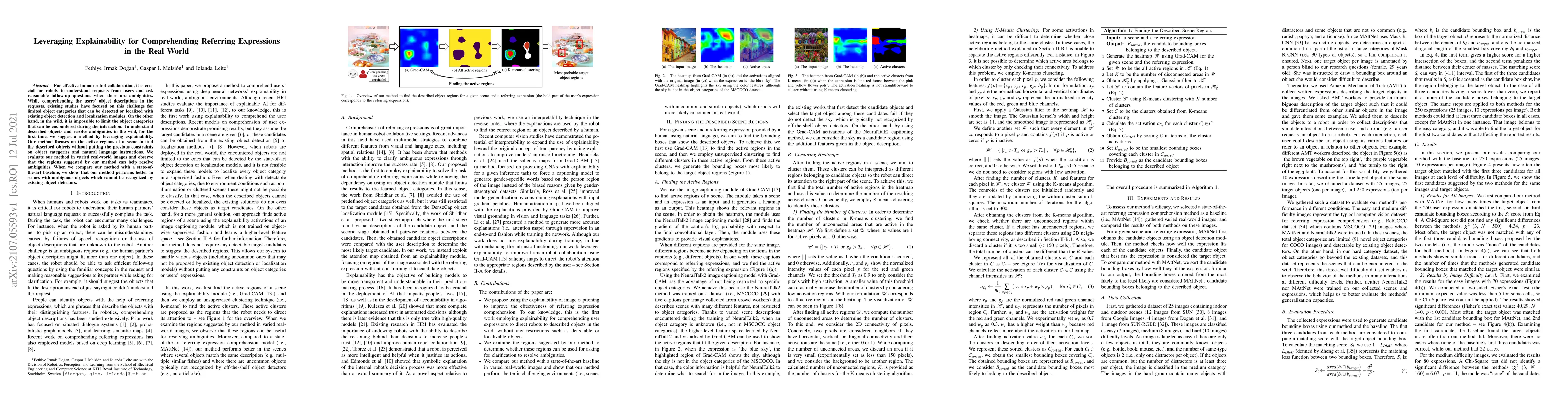 Thumbnail for Leveraging Explainability for Comprehending Referring Expressions in the
  Real World